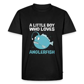 Poisson-grenouille - T-shirt Premium bio Homme - noir - Devant - Nico (187cm)