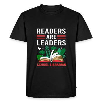 Reading Library Bookworm - Men's Premium Organic T-Shirt - black - Front - Nico (187cm)