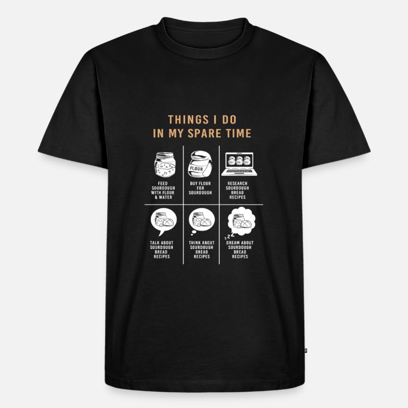 Bäcker Bäckerin Backen - Männer Premium Bio T-Shirt - Schwarz