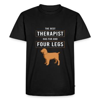 Therapy Dog Therapist Therapy Dog Dog Training - Men's Premium Organic T-Shirt - black - Front - Nico (187cm)