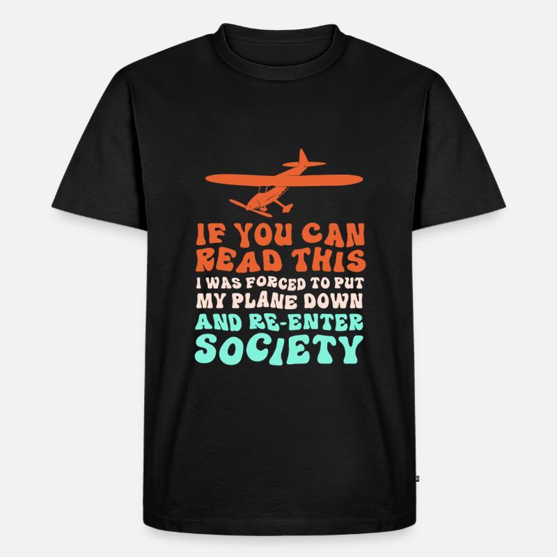 Modellflug Modellflugzeug - Männer Premium Bio T-Shirt - Schwarz