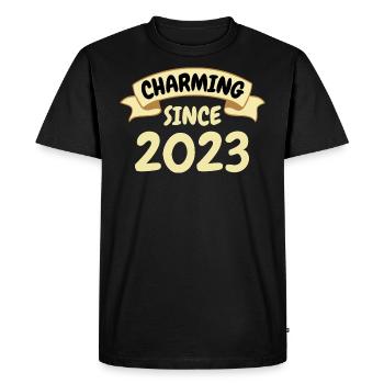 Cadeau de naissance Charming depuis 2023 - T-shirt Premium bio Homme - noir - Devant - Nico (187cm)