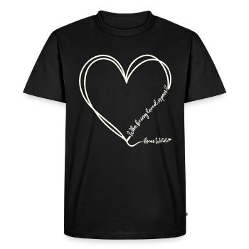Conception de la citation d’amour d’Oscar Wilde - T-shirt Premium bio Homme - noir - Devant - Nico (187cm)