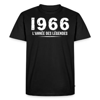 1966 Year of the Legends - 1966 Anniversary Gift - Men's Premium Organic T-Shirt - black - Front - Nico (187cm)