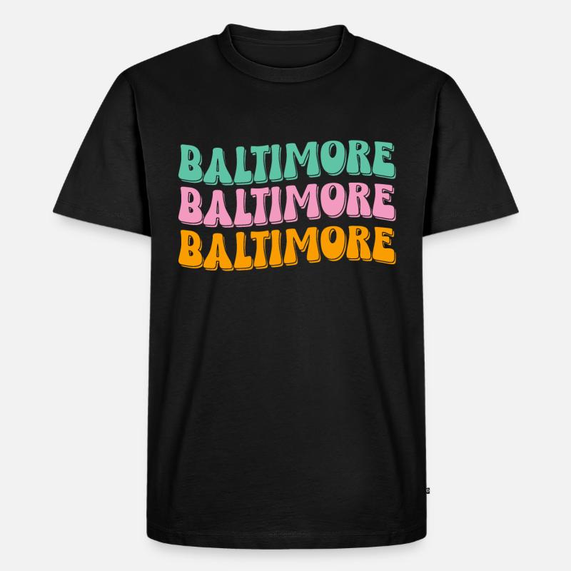 Baltimore - Männer Premium Bio T-Shirt - Schwarz