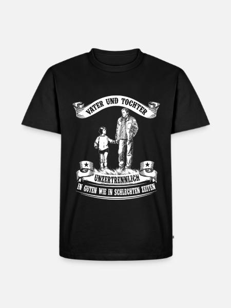 Father and daughter - inseparable - Men's Premium Organic T-Shirt - black