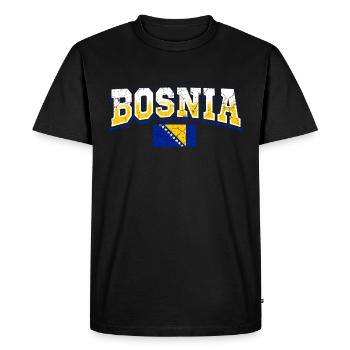 Fan de Bosnie - T-shirt Premium bio Homme - noir - Devant - Nico (187cm)