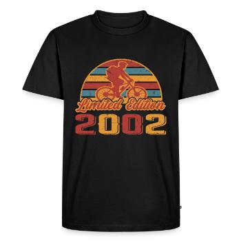 Anniversaire du cycliste Année de construction 2002 - T-shirt Premium bio Homme - noir - Devant - Nico (187cm)
