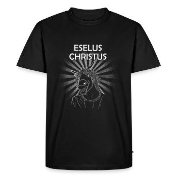 Eselus Christ - Jesus Christ - Men's Premium Organic T-Shirt - black - Front - Nico (187cm)