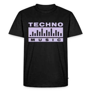 Techno Music - Men's Premium Organic T-Shirt - black - Front - Nico (187cm)