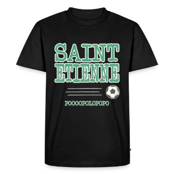 Sainté Saint-Etienne Stéphanois Popolopopo - T-shirt Premium bio Homme - noir - Devant - Nico (187cm)