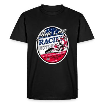 Moto Cross - Motocross - Supercross - MX - SX - T-shirt Premium bio Homme - noir - Devant - Nico (187cm)