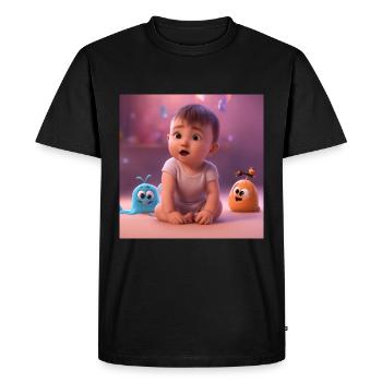 bébé mignon avec des créatures - T-shirt Premium bio Homme - noir - Devant - Nico (187cm)