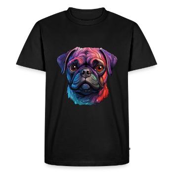 Carlin de différentes couleurs - T-shirt Premium bio Homme - noir - Devant - Nico (187cm)