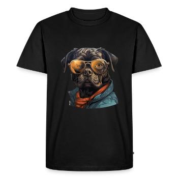 Carlin avec lunettes de soleil - T-shirt Premium bio Homme - noir - Devant - Nico (187cm)