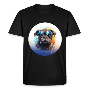 Carlin avec lunettes de soleil - T-shirt Premium bio Homme - noir - Devant - Nico (187cm)
