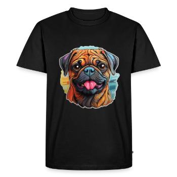 Carlin - T-shirt Premium bio Homme - noir - Devant - Nico (187cm)