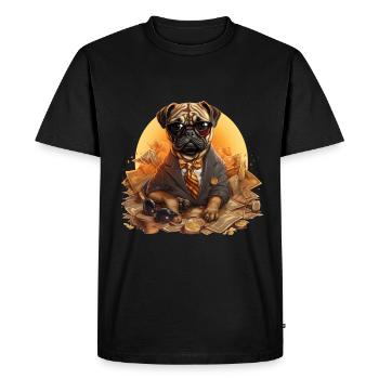 Carlin chercheur d’or - T-shirt Premium bio Homme - noir - Devant - Nico (187cm)
