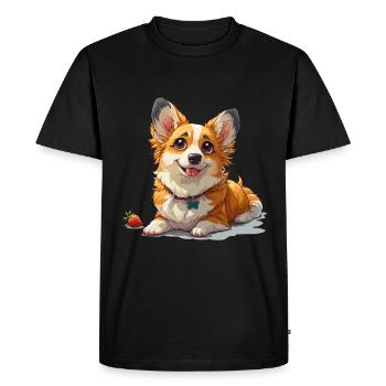 Mignon petit chien - T-shirt Premium bio Homme - noir - Devant - Nico (187cm)