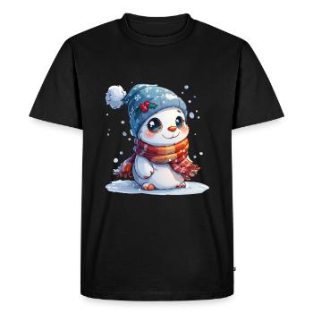 Bonhomme de neige pour les enfants - T-shirt Premium bio Homme - noir - Devant - Nico (187cm)