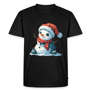Bonhomme de neige pour les enfants - T-shirt Premium bio Homme - noir - Devant - Nico (187cm)