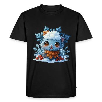 Flocon de neige pour les enfants - T-shirt Premium bio Homme - noir - Devant - Nico (187cm)