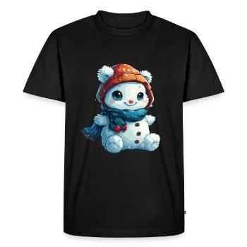 Bonhomme de neige pour les enfants - T-shirt Premium bio Homme - noir - Devant - Nico (187cm)