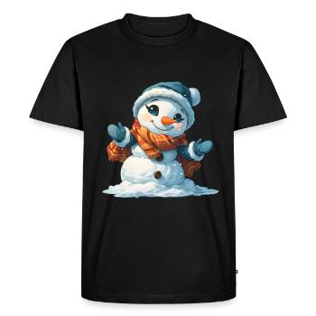 Bonhomme de neige pour les enfants - T-shirt Premium bio Homme - noir - Devant - Nico (187cm)