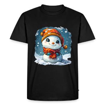 Bonhomme de neige pour les enfants - T-shirt Premium bio Homme - noir - Devant - Nico (187cm)