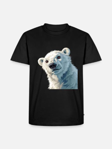 Eisbär - Männer Premium Bio T-Shirt - Schwarz