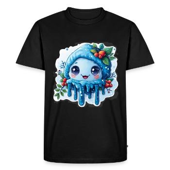 Snowflake for children - Men's Premium Organic T-Shirt - black - Front - Nico (187cm)