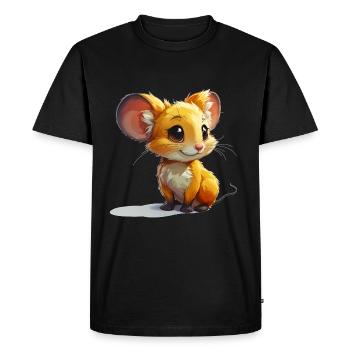 souris mignonne - T-shirt Premium bio Homme - noir - Devant - Nico (187cm)