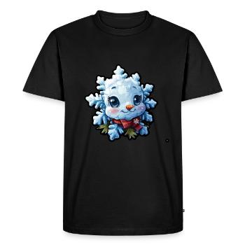 Snowflake for children - Men's Premium Organic T-Shirt - black - Front - Nico (187cm)