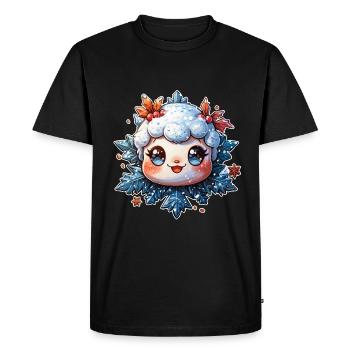 Snowflake for children - Men's Premium Organic T-Shirt - black - Front - Nico (187cm)