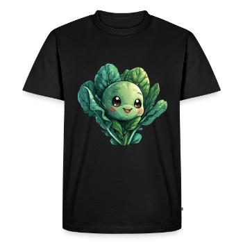 Style bande dessinée heureux de chou - T-shirt Premium bio Homme - noir - Devant - Nico (187cm)