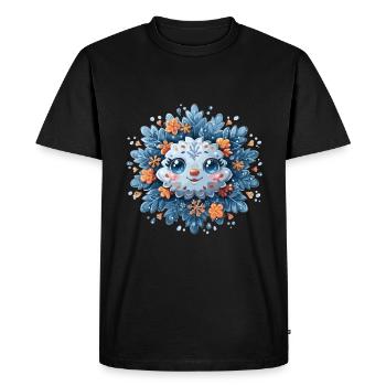 Snowflake for children - Men's Premium Organic T-Shirt - black - Front - Nico (187cm)