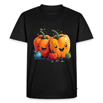 Style bande dessinée familiale Paprika - T-shirt Premium bio Homme - noir - Devant - Nico (187cm)