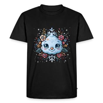 Snowflake for children - Men's Premium Organic T-Shirt - black - Front - Nico (187cm)