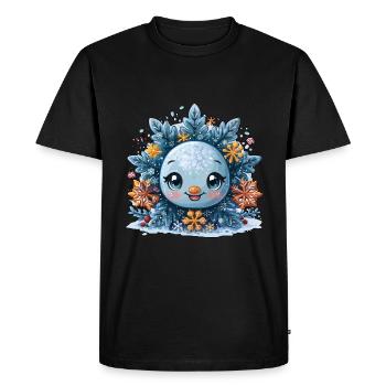 Snowflake for children - Men's Premium Organic T-Shirt - black - Front - Nico (187cm)