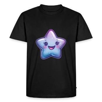 Étoile - T-shirt Premium bio Homme - noir - Devant - Nico (187cm)