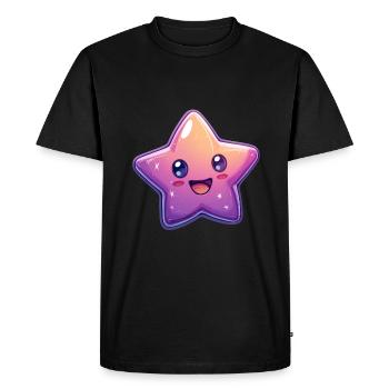 Star - Men's Premium Organic T-Shirt - black - Front - Nico (187cm)