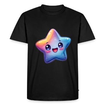 Star - Men's Premium Organic T-Shirt - black - Front - Nico (187cm)