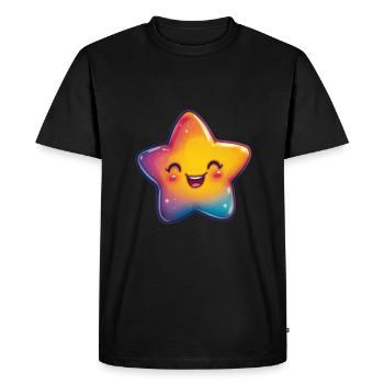 Star - Men's Premium Organic T-Shirt - black - Front - Nico (187cm)