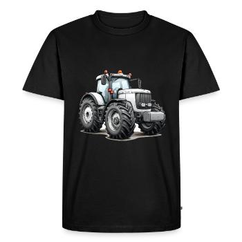 Cute Tractor - Men's Premium Organic T-Shirt - black - Front - Nico (187cm)