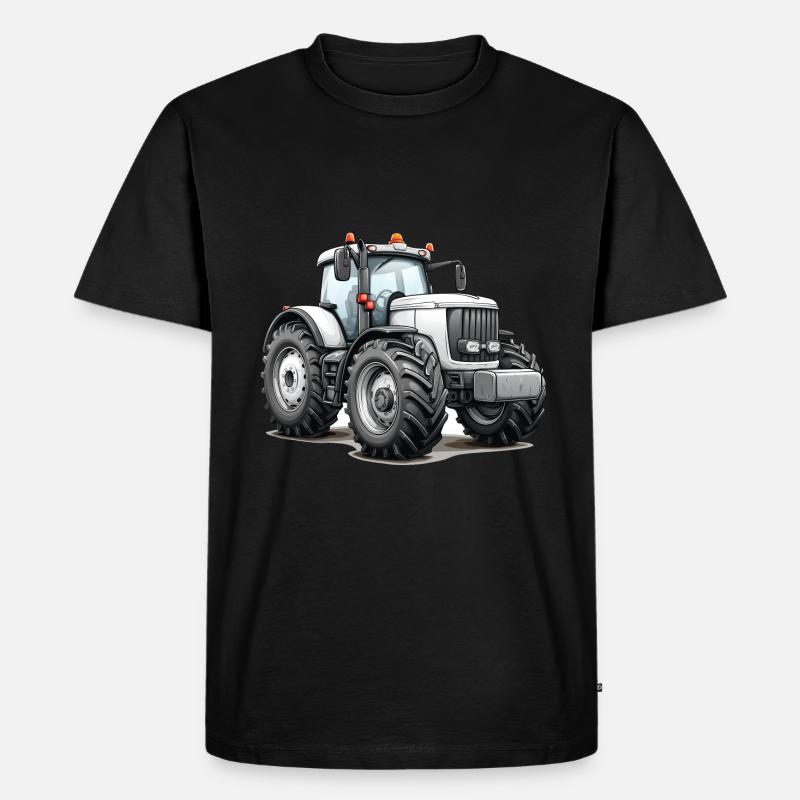 Niedlicher Traktor - Männer Premium Bio T-Shirt - Schwarz