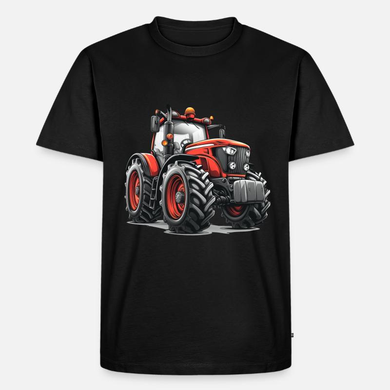 Niedlicher Traktor - Männer Premium Bio T-Shirt - Schwarz