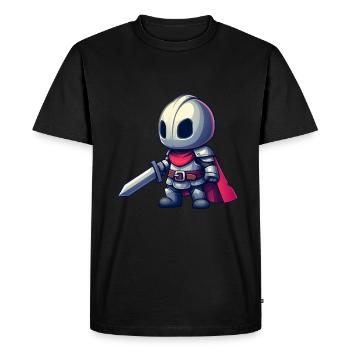 Chevalier courageux dans le style de la bande dessinée pour les enfants - T-shirt Premium bio Homme - noir - Devant - Nico (187cm)