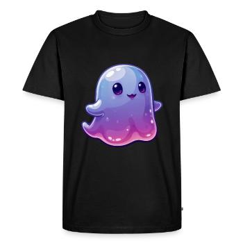 Little Ghost - Men's Premium Organic T-Shirt - black - Front - Nico (187cm)