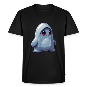 Little Ghost - Men's Premium Organic T-Shirt - black - Front - Nico (187cm)