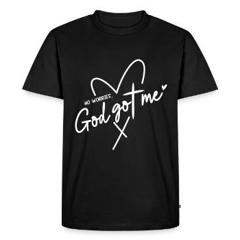 Dieu m’a donné la foi chrétienne Dieu Jésus Bible - T-shirt Premium bio Homme - noir - Devant - Nico (187cm)